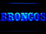 Denver Broncos (8) LED Neon Sign USB - Blue - TheLedHeroes