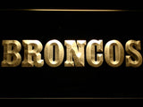 Denver Broncos (8) LED Neon Sign Electrical - Yellow - TheLedHeroes