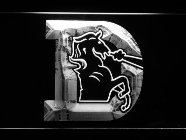 Denver Broncos (10) LED Neon Sign USB - White - TheLedHeroes
