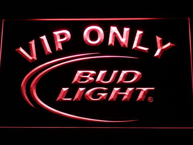 Bud Light VIP Only LED Neon Sign Electrical - Red - TheLedHeroes