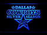 FREE Dallas Cowboys Silver Season 25 LED Sign - Blue - TheLedHeroes