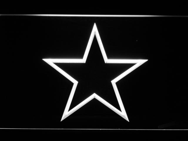 Dallas Cowboys (8) LED Neon Sign USB - White - TheLedHeroes