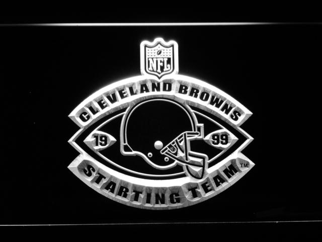 Cleveland Browns (4) LED Neon Sign USB - White - TheLedHeroes