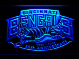Cincinnati Bengals 30th Anniversary LED Neon Sign USB - Blue - TheLedHeroes