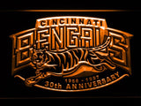 Cincinnati Bengals 30th Anniversary LED Neon Sign USB - Orange - TheLedHeroes