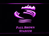 Cincinnati Bengals Paul Brown Stadium LED Neon Sign USB - Purple - TheLedHeroes