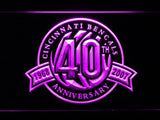 Cincinnati Bengals 40th Anniversary LED Neon Sign Electrical - Purple - TheLedHeroes