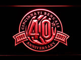 Cincinnati Bengals 40th Anniversary LED Neon Sign Electrical - Red - TheLedHeroes