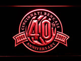 Cincinnati Bengals 40th Anniversary LED Neon Sign USB - Red - TheLedHeroes
