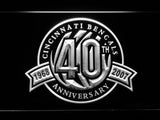 Cincinnati Bengals 40th Anniversary LED Neon Sign Electrical - White - TheLedHeroes