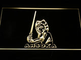 Star Wars Ahsoka LED Neon Sign USB - Yellow - TheLedHeroes