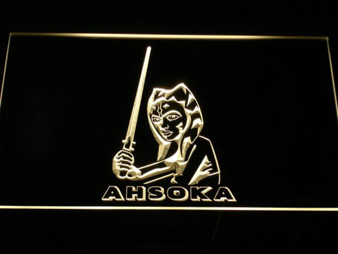 Star Wars Ahsoka LED Neon Sign USB - Yellow - TheLedHeroes