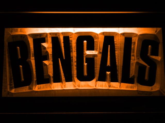 Cincinnati Bengals (6) LED Neon Sign USB - Orange - TheLedHeroes