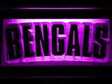 Cincinnati Bengals (6) LED Neon Sign USB - Purple - TheLedHeroes