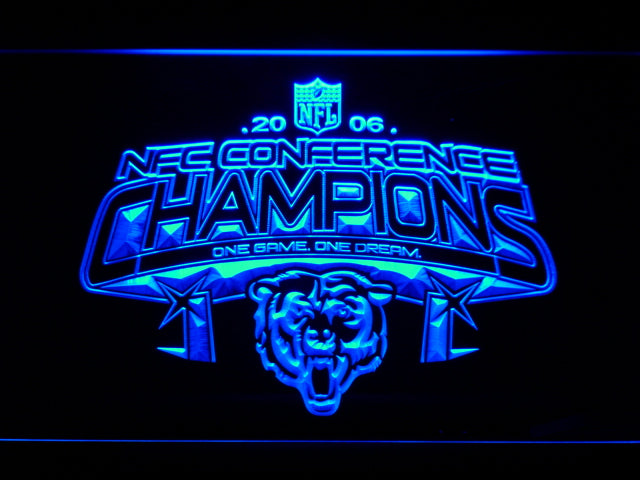 Chicago Bears NFC Conference Champions 2006 LED Sign - Blue - TheLedHeroes