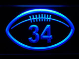 Chicago Bears #34 Walter Payton LED Neon Sign Electrical - Blue - TheLedHeroes