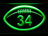 Chicago Bears #34 Walter Payton LED Neon Sign Electrical - Green - TheLedHeroes