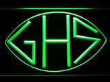 Chicago Bears GSH George Halas (2) LED Neon Sign USB - Green - TheLedHeroes