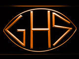 Chicago Bears GSH George Halas (2) LED Neon Sign USB - Orange - TheLedHeroes