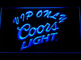 Coors Light VIP Only LED Neon Sign USB - Blue - TheLedHeroes