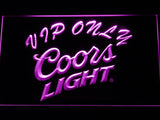 Coors Light VIP Only LED Neon Sign USB - Purple - TheLedHeroes
