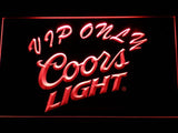 Coors Light VIP Only LED Neon Sign USB - Red - TheLedHeroes