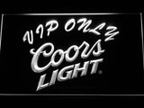 FREE Coors Light VIP Only LED Sign - White - TheLedHeroes