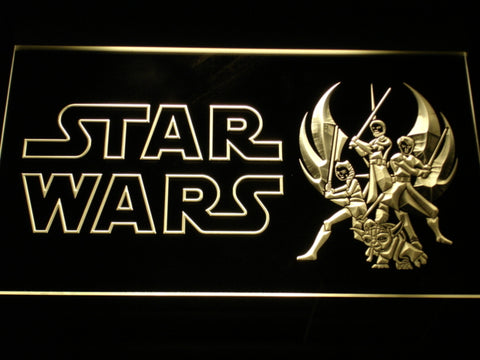 FREE Star Wars (3) LED Sign - Yellow - TheLedHeroes