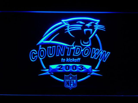 Carolina Panthers Countdown to Kickoff 2003 LED Neon Sign USB - Blue - TheLedHeroes