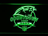 Carolina Panthers Countdown to Kickoff 2003 LED Neon Sign Electrical - Green - TheLedHeroes