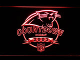 Carolina Panthers Countdown to Kickoff 2003 LED Neon Sign USB - Red - TheLedHeroes