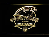 Carolina Panthers Countdown to Kickoff 2003 LED Neon Sign USB - Yellow - TheLedHeroes