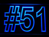 Carolina Panthers #51 Sam Mills LED Neon Sign Electrical - Blue - TheLedHeroes