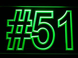 Carolina Panthers #51 Sam Mills LED Neon Sign Electrical - Green - TheLedHeroes