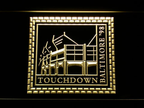 Baltimore Ravens Touchdown LED Neon Sign USB - Yellow - TheLedHeroes