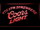 FREE Coors Light It's 5 pm Somewhere LED Sign - Red - TheLedHeroes