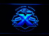 Baltimore Ravens 10th Anniversary LED Neon Sign USB - Blue - TheLedHeroes