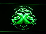 Baltimore Ravens 10th Anniversary LED Neon Sign USB - Green - TheLedHeroes