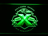Baltimore Ravens 10th Anniversary LED Sign - Green - TheLedHeroes