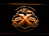 Baltimore Ravens 10th Anniversary LED Neon Sign USB - Orange - TheLedHeroes