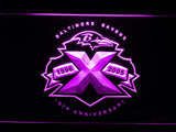 Baltimore Ravens 10th Anniversary LED Neon Sign Electrical - Purple - TheLedHeroes