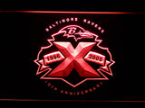 Baltimore Ravens 10th Anniversary LED Sign - Red - TheLedHeroes