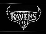 Baltimore Ravens (6) LED Neon Sign USB - White - TheLedHeroes