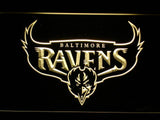 Baltimore Ravens (6) LED Neon Sign USB - Yellow - TheLedHeroes