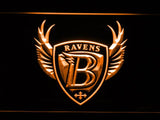 Baltimore Ravens (12) LED Neon Sign USB - Orange - TheLedHeroes