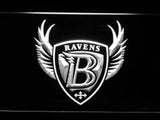 Baltimore Ravens (12) LED Neon Sign USB - White - TheLedHeroes