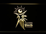 Atlanta Falcons Youth Foundation LED Neon Sign USB - Yellow - TheLedHeroes