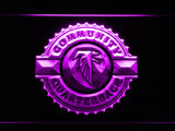 Atlanta Falcons Community Quaterback LED Neon Sign Electrical - Purple - TheLedHeroes