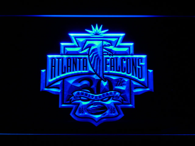 Atlanta Falcons 30th Anniversary LED Sign - Blue - TheLedHeroes
