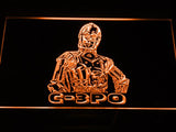 Star Wars C-3PO LED Neon Sign USB - Orange - TheLedHeroes